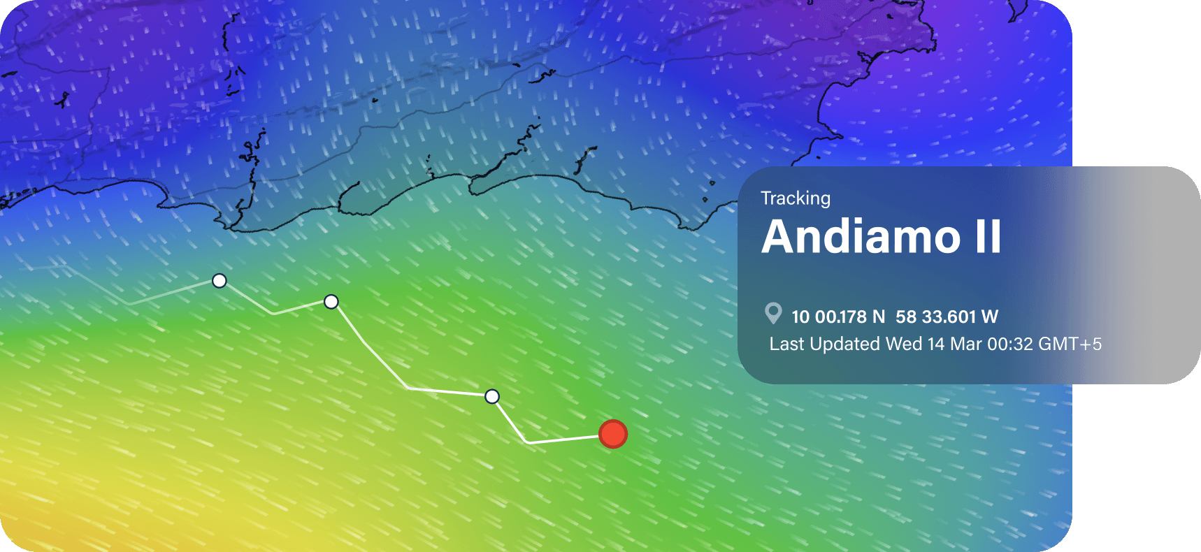 Share tracking and real-time weather.