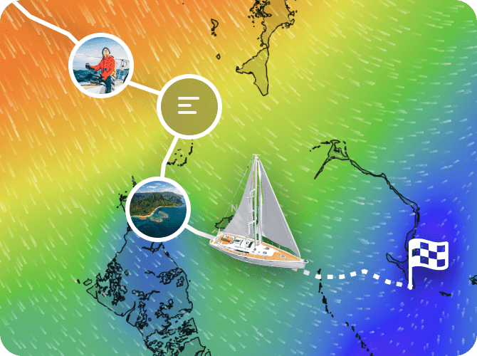 PredictWind GPS Tracking routes